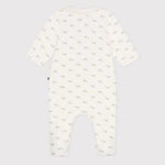 Petit Bateau | Pyjama bébé en velours - Marshmallow/Baleine