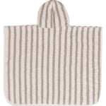 Jollein poncho de bain éponge rayée vert olive