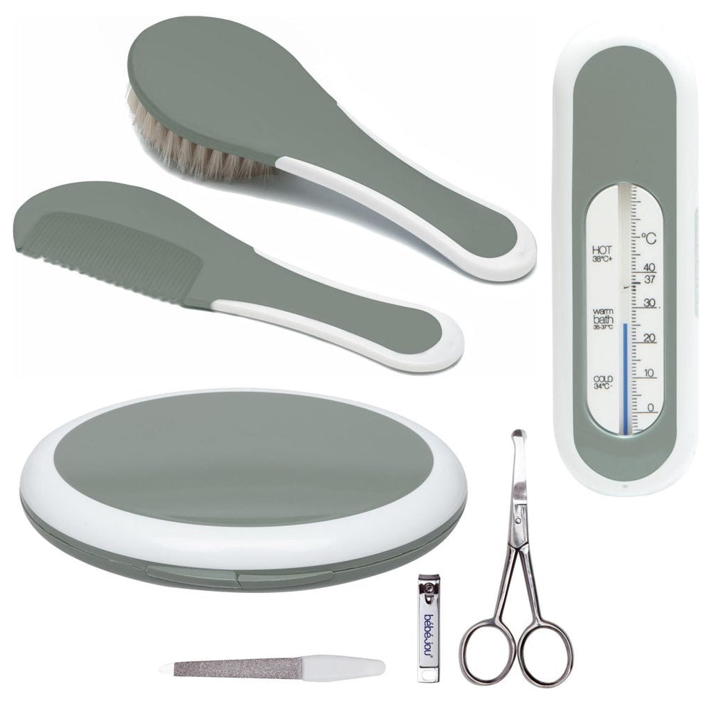 Bébé-jou Set de soins - Breeze Green | Set de bain, set de manucure et thermomètre de bain