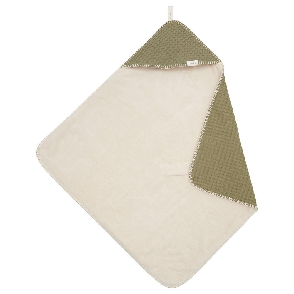Koeka couverture d’emmaillotage Wafel / Teddy Oslo Moss | couverture à emmailloter
