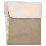 Koeka Couverture de lit Teddy Montreal Moss | Couverture 100x75 cm