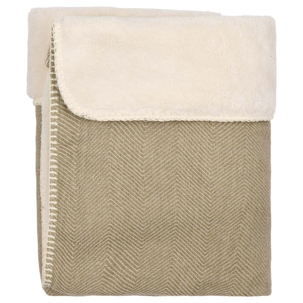 Koeka Couverture de lit Teddy Montreal Moss | Couverture 100x75 cm