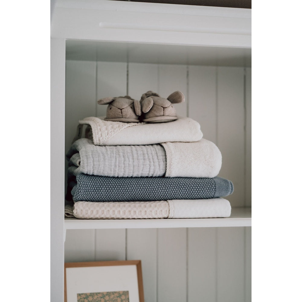 Koeka Couverture de berceau Teddy Rivoli - Stone | 100x75 cm