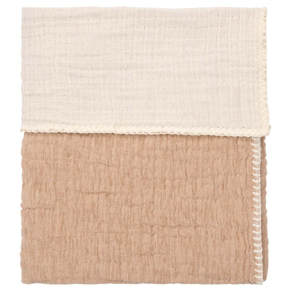 Koeka Couverture de berceau Rivoli - Café | Petite couverture 100x75 cm