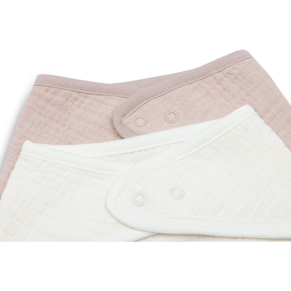 Bavoir bandana Jollein - Rose sauvage/avoine, lot de 2