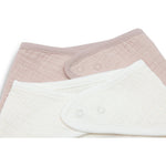 Bavoir bandana Jollein - Rose sauvage/avoine, lot de 2