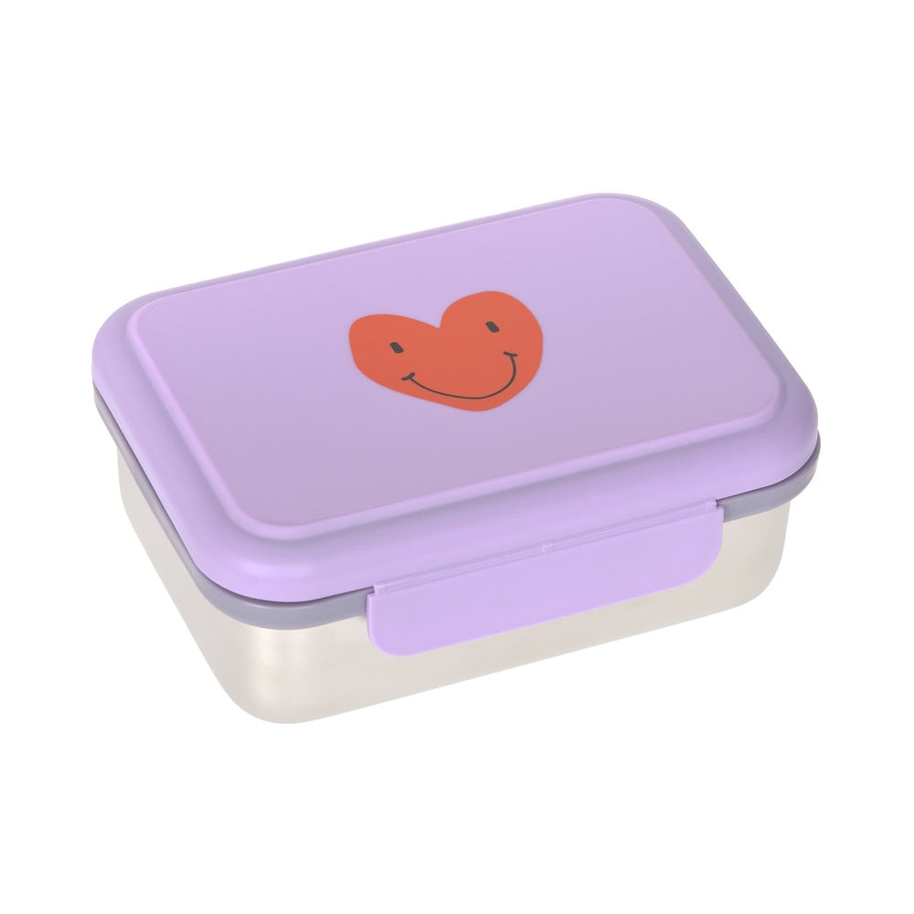 Lässig boîte à déjeuner / lunchbox en acier inoxydable Little Gang - Heart Lilac