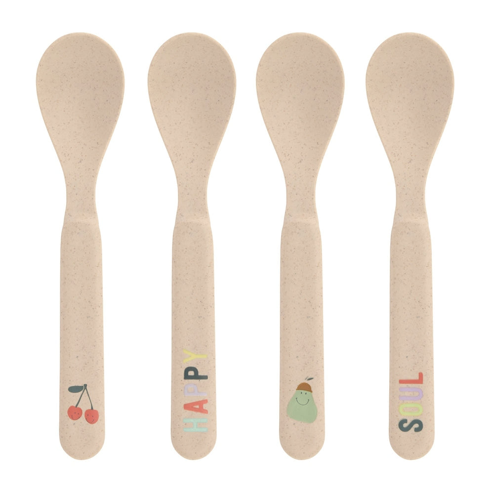 Set de 4 cuillères pour enfants Lässig - Happy Fruits Cherry
