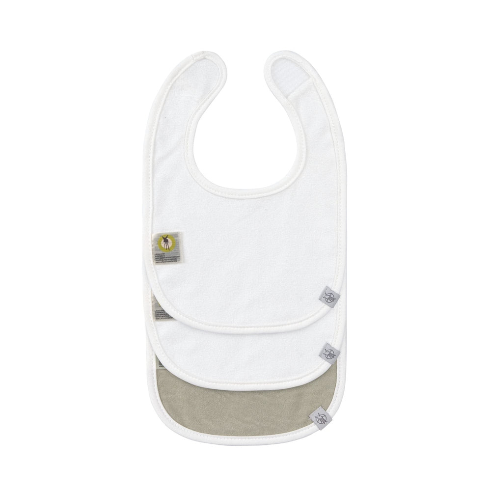 Lässig lot de 3 bavoirs nouveau-né - Happy Fruits, kaki clair