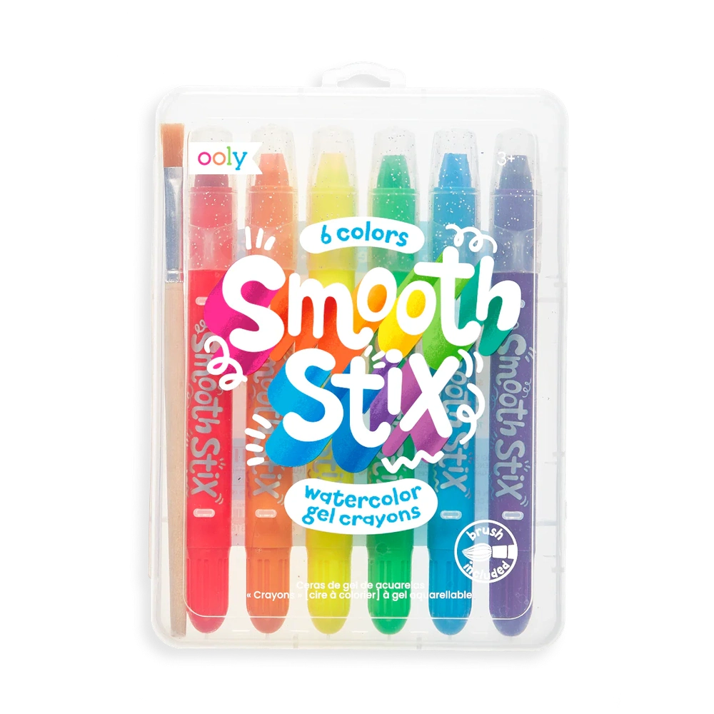Ooly Smooth Stix crayons-gel aquarellables | Lot de 6