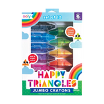 Ooly Craies triangulaires jumbo joyeuses | Lot de 12