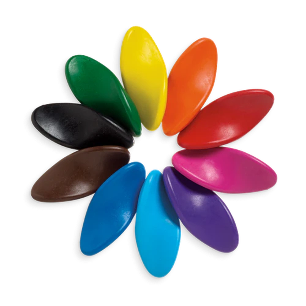Ooly Left Right Crayons - Crayons de couleur avec bonne prise en main
