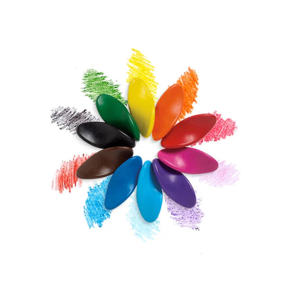 Ooly Left Right Crayons - Crayons de couleur avec bonne prise