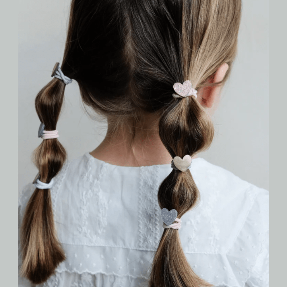 Mimi & Lula Élastiques à cheveux 8-pack - Cœurs