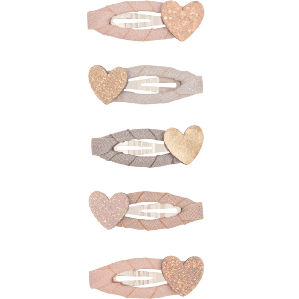 Mimi & Lula Lot de 5 barrettes à cheveux - Cœurs