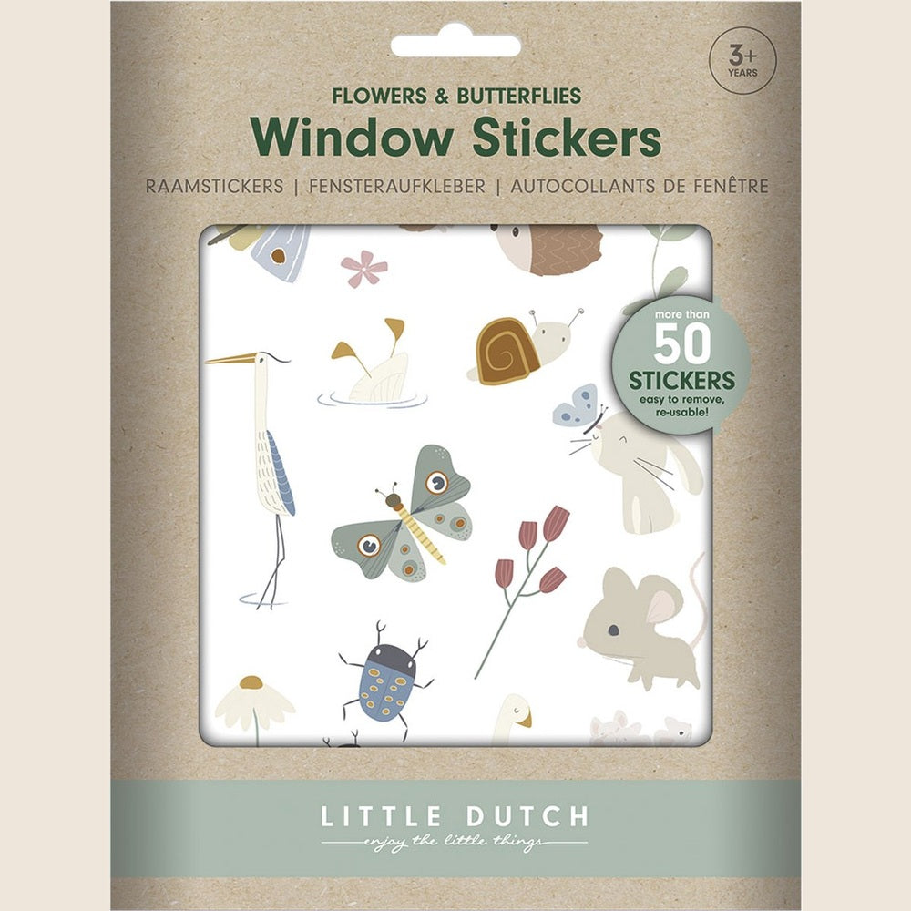 Little Dutch stickers de fenêtre Fleurs et Papillons