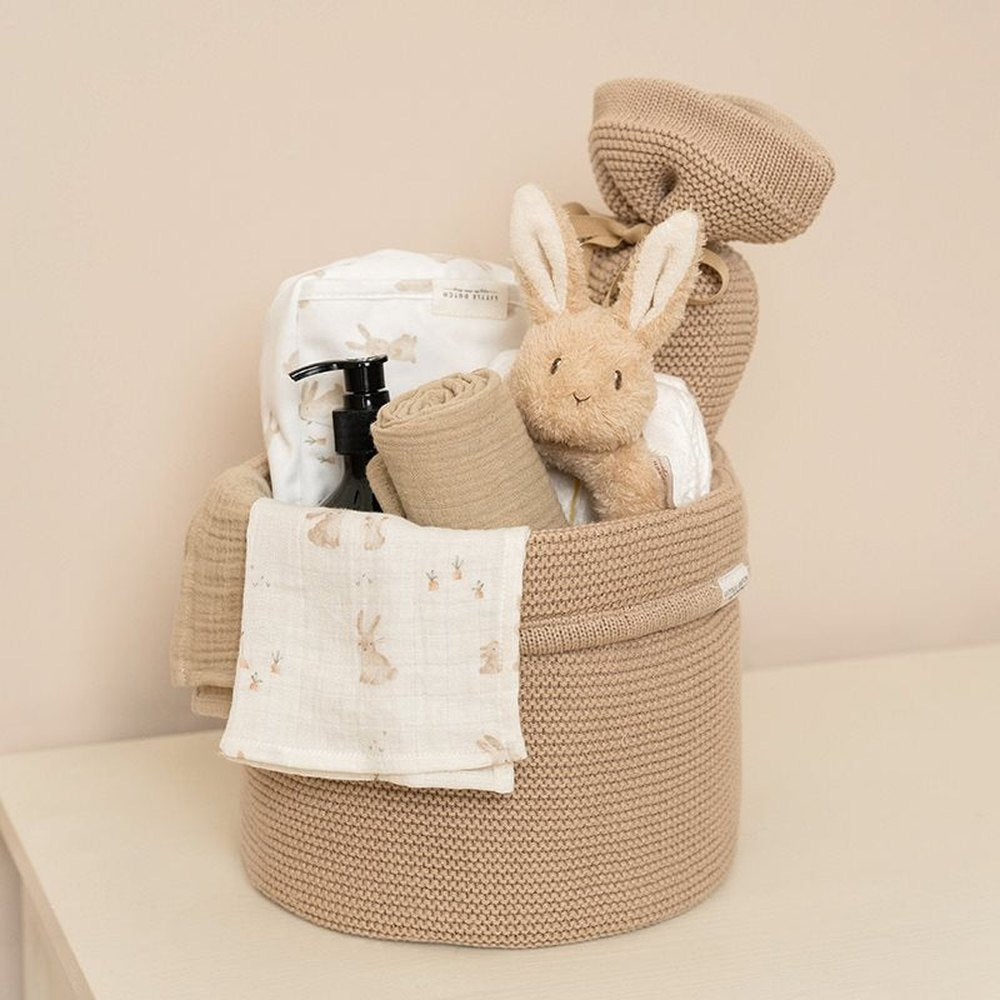 Little Dutch Panier de rangement tricoté - Petit/ Beige