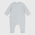 Petit Bateau Pyjama bébé en velours uni avec col et cœur brodé