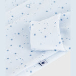 txt
Petit Bateau Pyjama bébé en velours avec col et étoiles - bleu