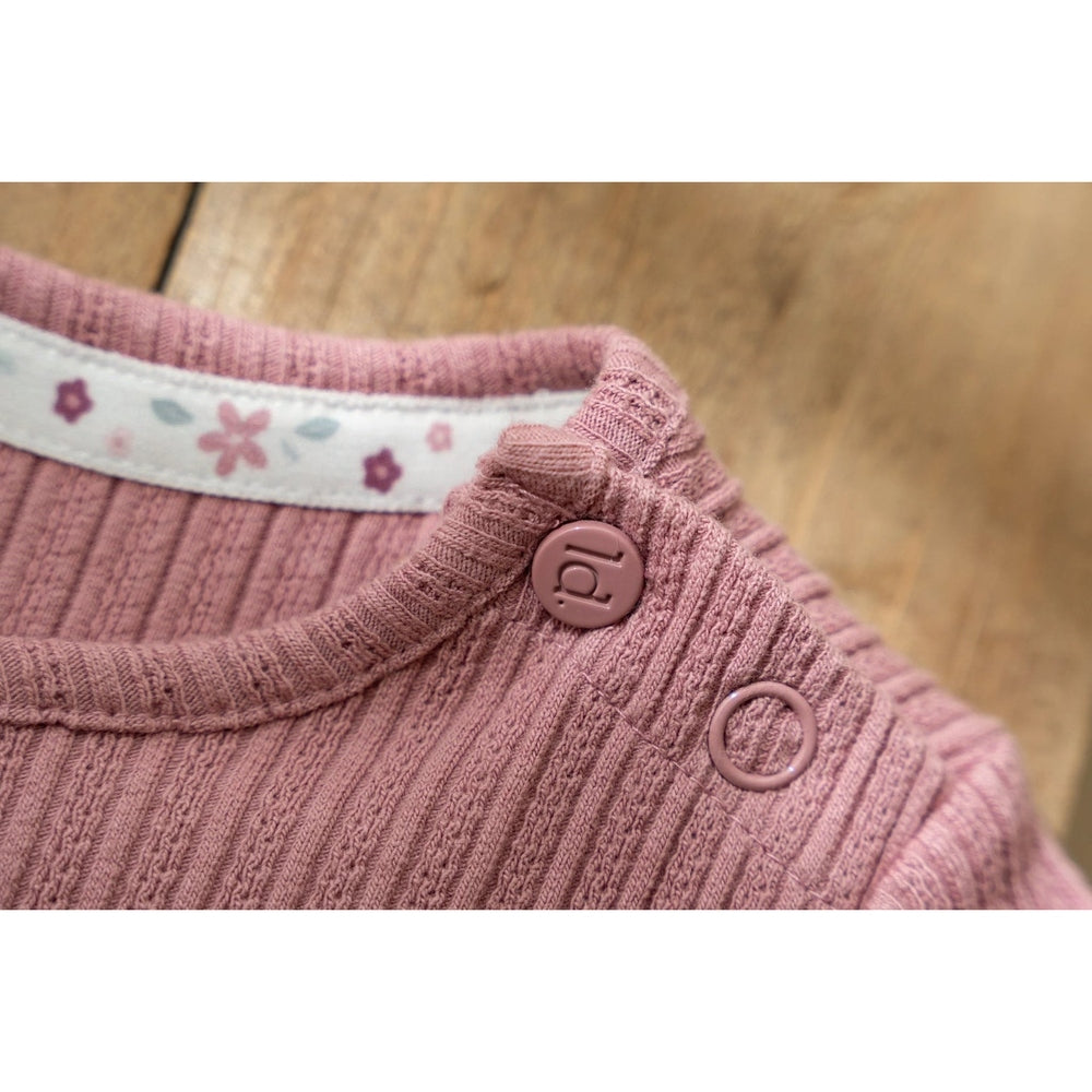 T-shirt à manches longues Little Dutch en coton bio - Flower/Rouge