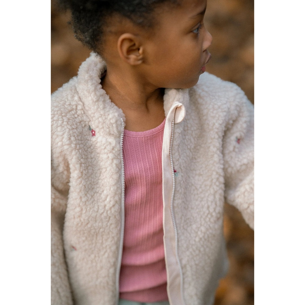 Little Dutch T-shirt à manches longues en coton bio - Flower/Rouge