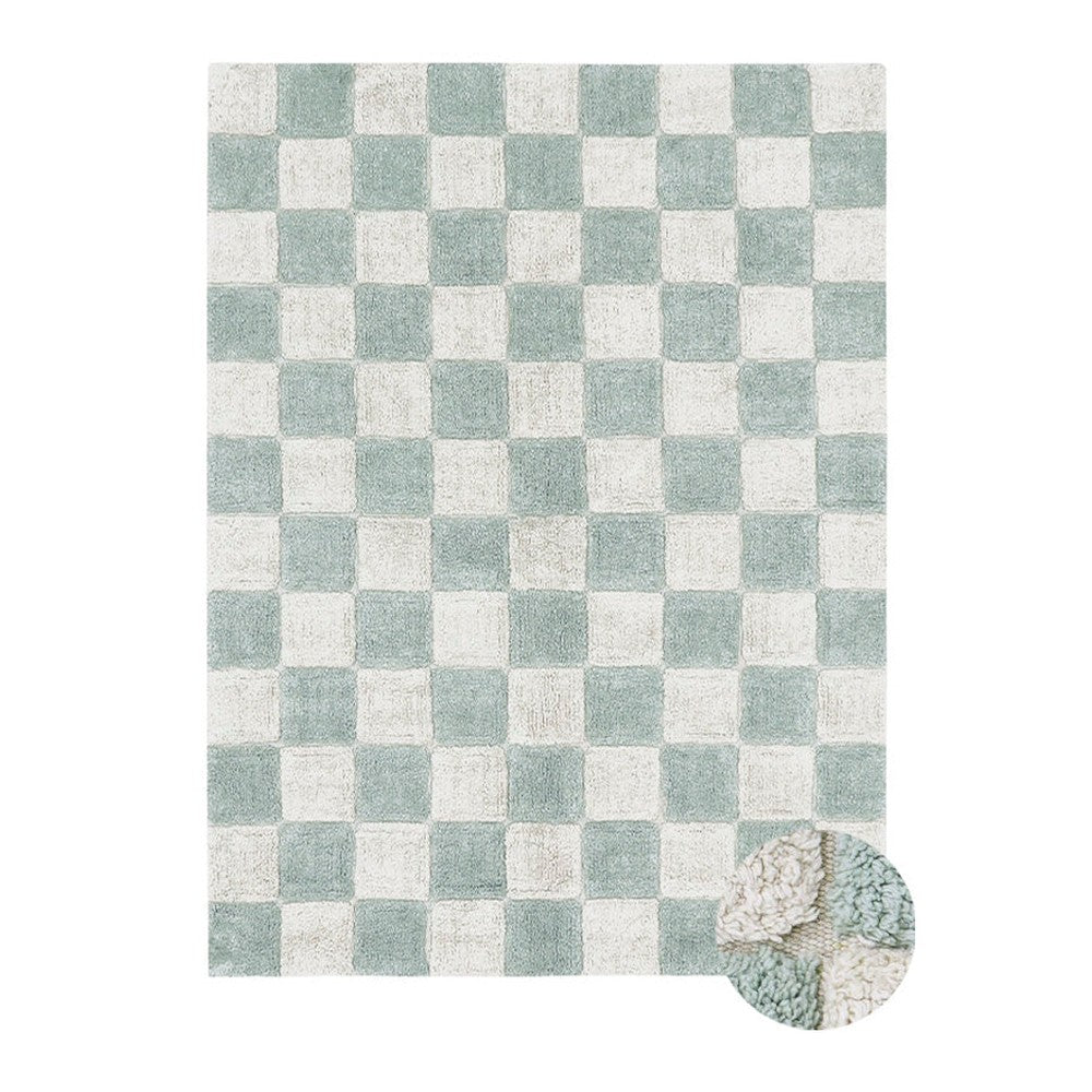 Tapis lavable Lorena Canals Kitchen Tiles Blue Sage 90x130cm