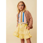 Jupe peplum en denim Sproet & Sprout jaune pastel