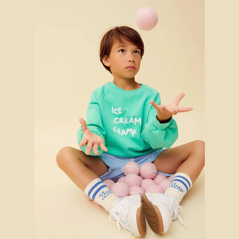 Sweatshirt raglan Sproet & Sprout Ice Cream Champ vert jade