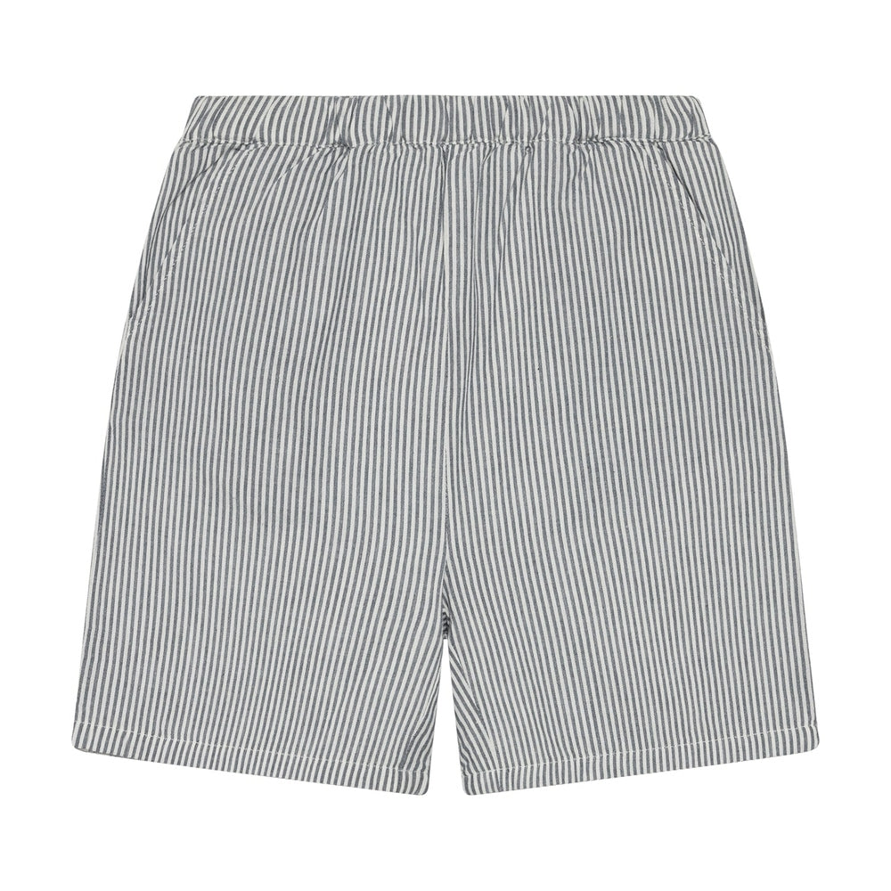 Huttelihut Shorts rayés pour enfant – short d’été léger – bleu marine foncé