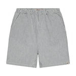 Huttelihut Short rayé pour enfant – short d’été léger – bleu marine foncé