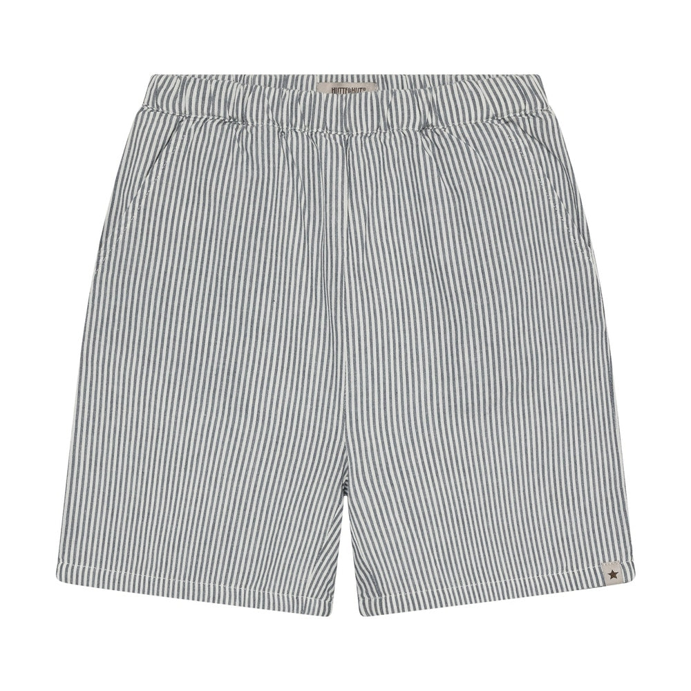 Huttelihut Shorts rayés pour enfant – short d'été léger – bleu marine foncé