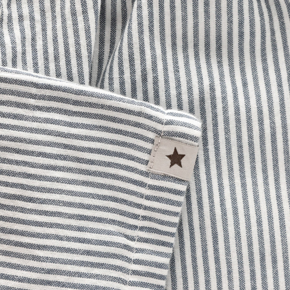 Huttelihut Shorts rayés pour enfant – short d'été léger – bleu marine foncé