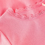 Huttelihut T-shirt côtelé à manches courtes – Doux & extensible – Rose