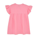 Huttelihut Robe en mousseline à manches courtes – robe enfant légère – rose