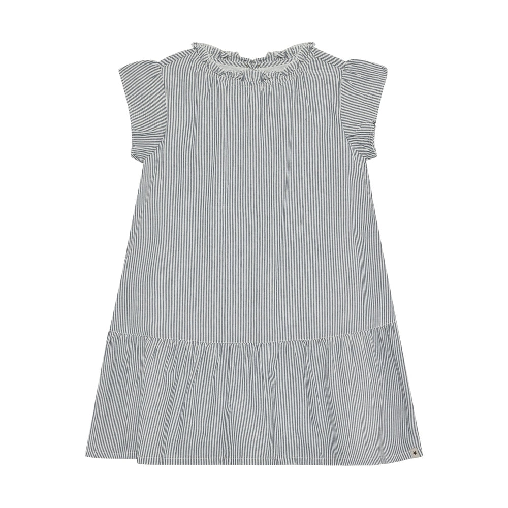 Huttelihut Robe rayée – robe d'été pour enfant – bleu marine foncé