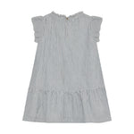 Huttelihut Robe rayée – robe d'été pour enfant – bleu marine foncé
