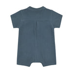 Huttelihut Combinaison en mousseline à manches courtes – combinaison douce pour bébé – bleu marine foncé