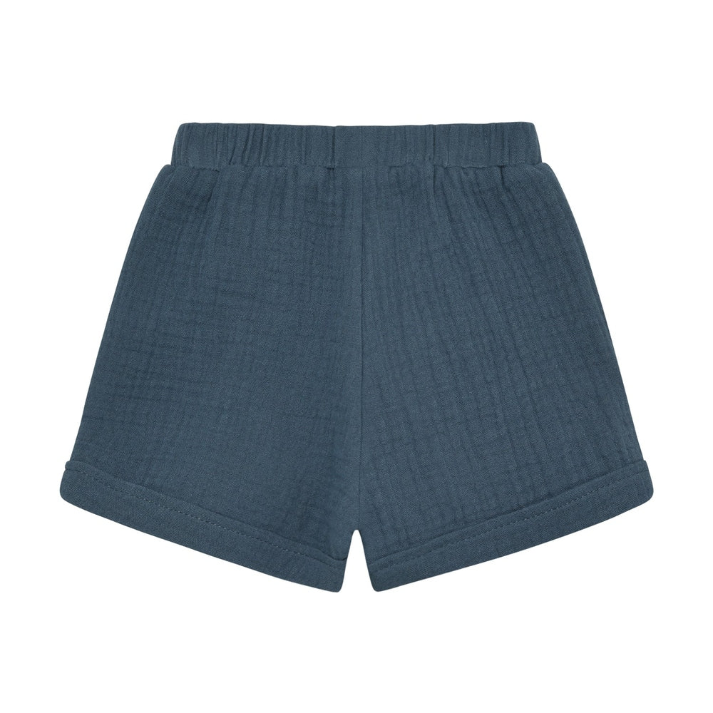 Huttelihut Short en mousseline – Short léger en coton – Bleu marine foncé