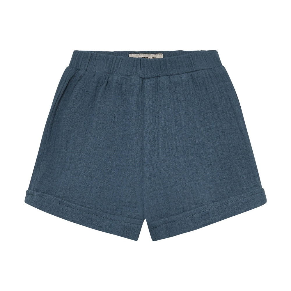 Huttelihut Short en mousseline – short en coton léger – bleu marine foncé