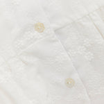 Huttelihut Robe brodée à manches courtes – élégante robe pour enfant – blanc
