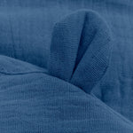 Huttelihut Chapeau d’été en mousseline avec oreilles – Chapeau bébé léger – Bleu marine foncé