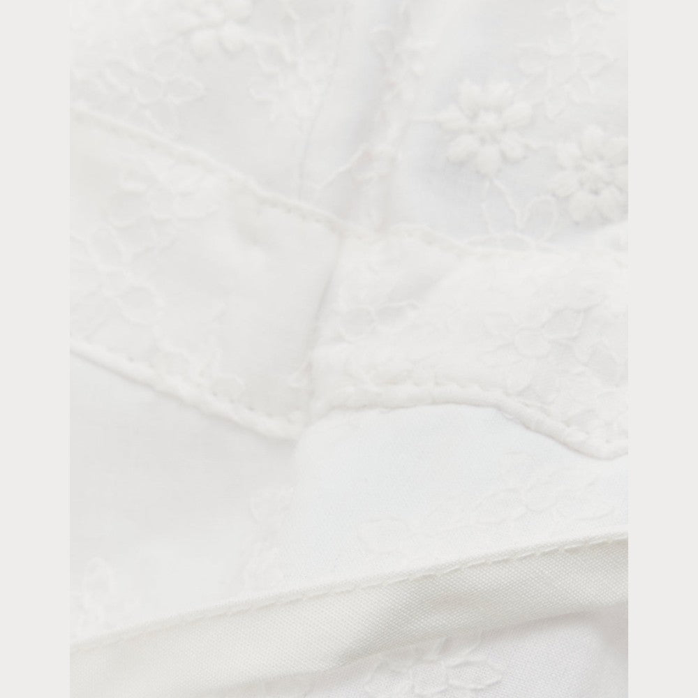 Huttelihut Chapeau d’été brodé – Adorable chapeau de soleil pour bébé – White