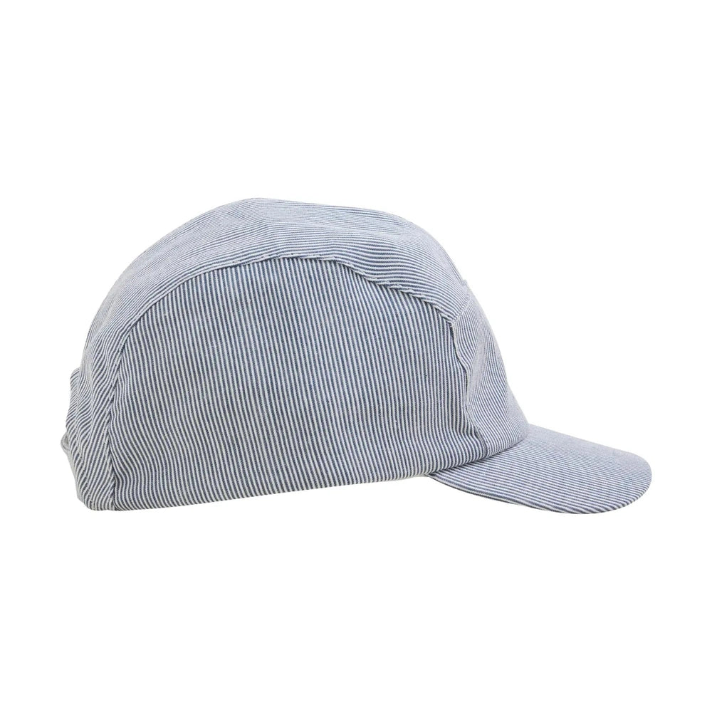 Huttelihut Casquette rayée – casquette enfant légère et respirante – bleu marine foncé