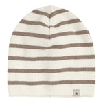 Huttelihut Bonnet en maille rayé – marron