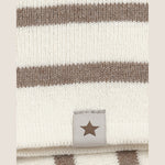 Huttelihut Bonnet en maille rayée – marron