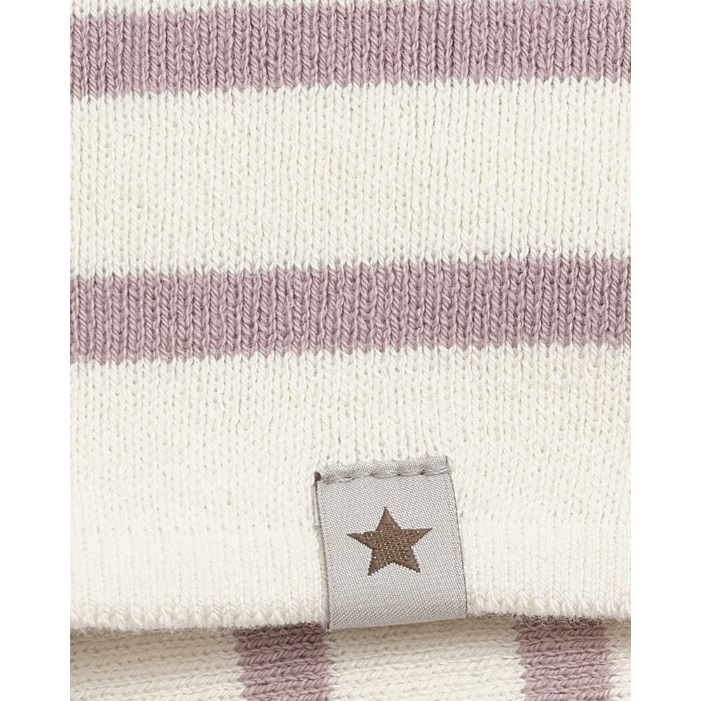 Huttelihut Bonnet en maille rayé – Rose
