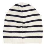 Huttelihut Bonnet en maille rayé – bleu marine foncé