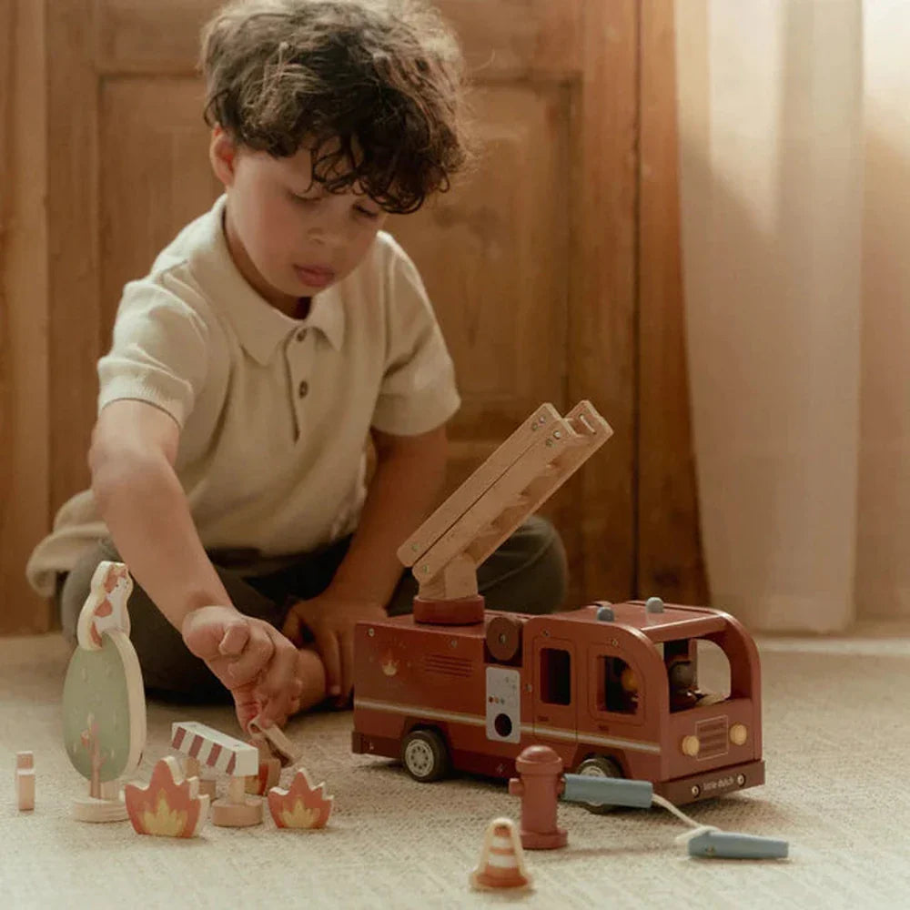 Little Dutch Ensemble camion de pompier en bois - Essentials