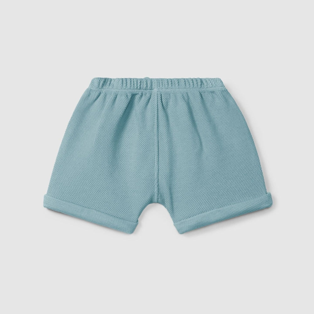 Laranjinha Short d'été pour bébé - bleu pétrole