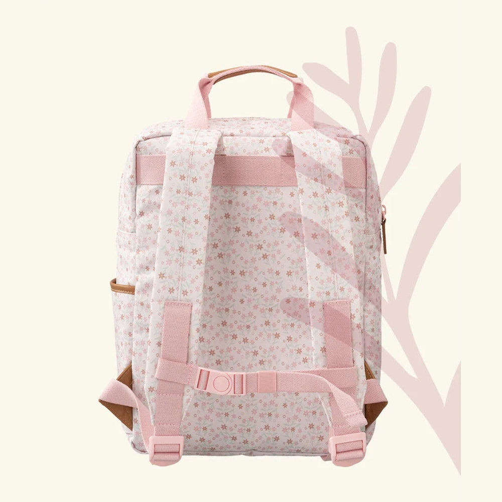 Fresk Grand sac à dos à motif floral rose